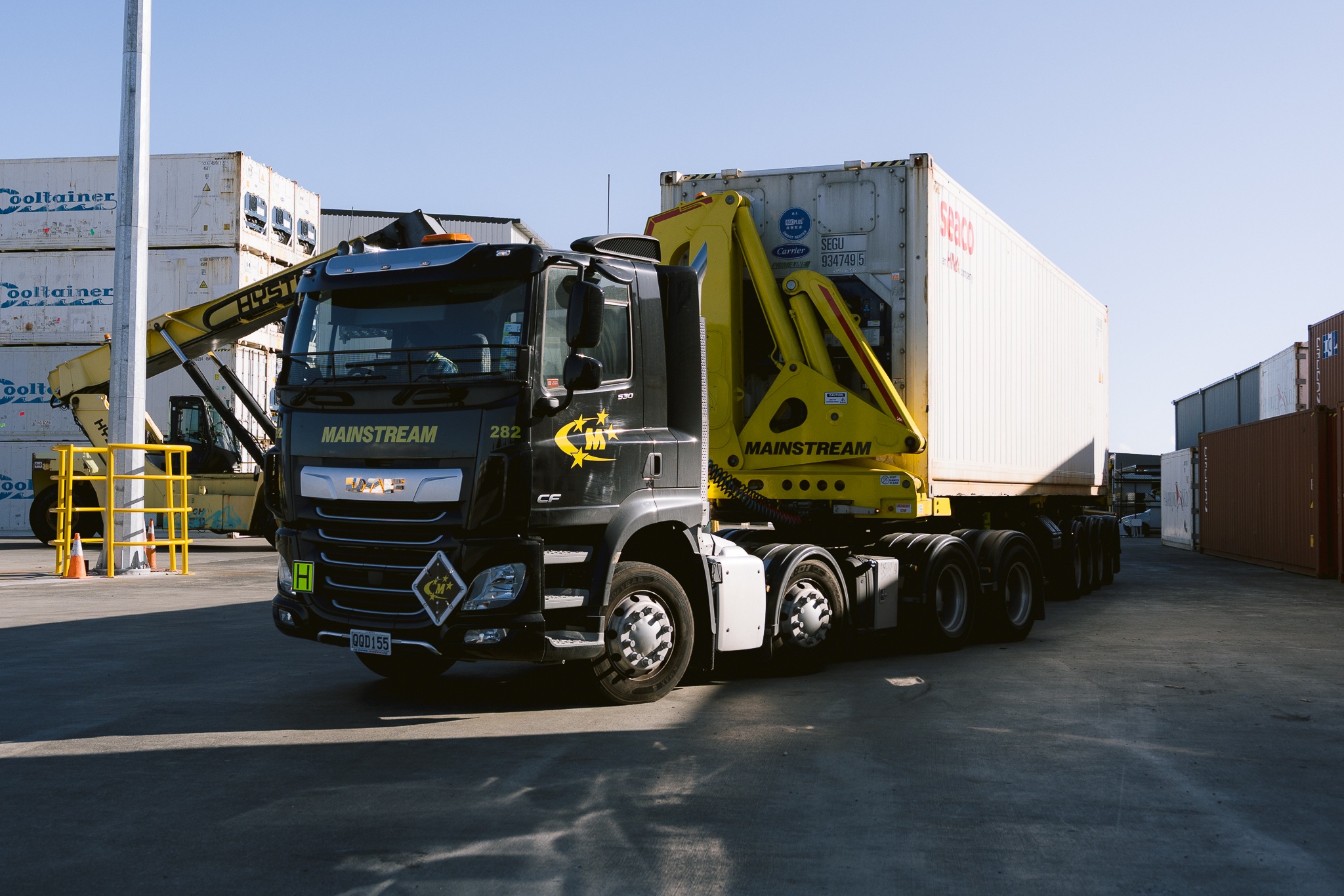 Picture of some pallets loaded into a truck